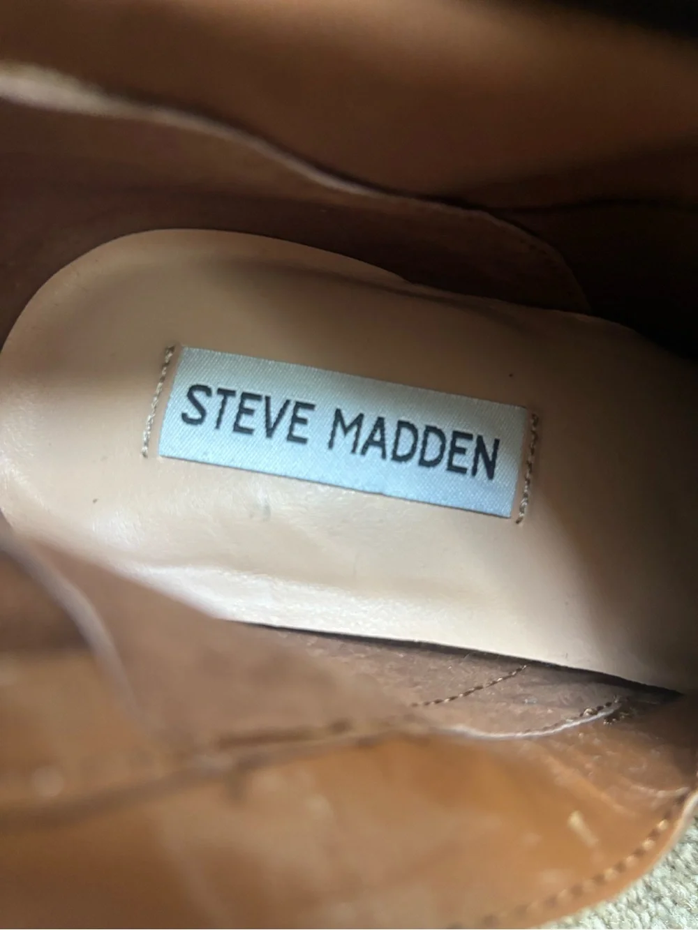 Steve Madden Tall Suede Over-the-Knee Block Heel Boot in Chestnut Brown